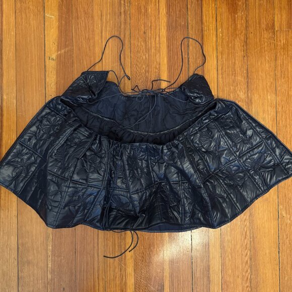 Cecilie Bahnsen Selena Top in Quilted Navy Size 40/US 8 - Picture 4 of 5